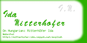 ida mitterhofer business card